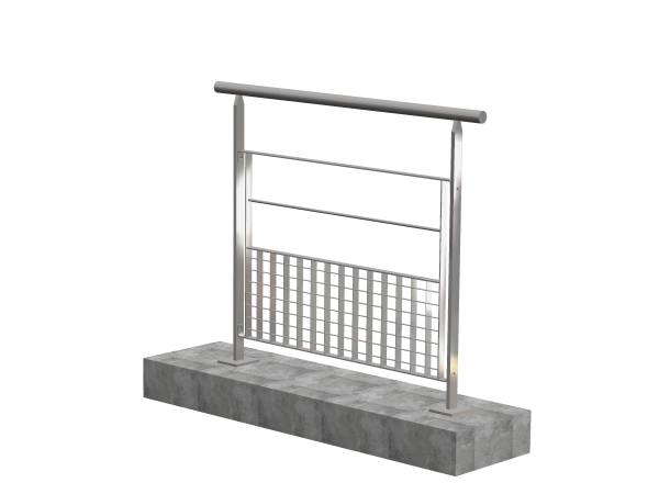 Gitterrost aus verzinktem Stahl zur Nutzung als Zaun oder Geländerfüllungen