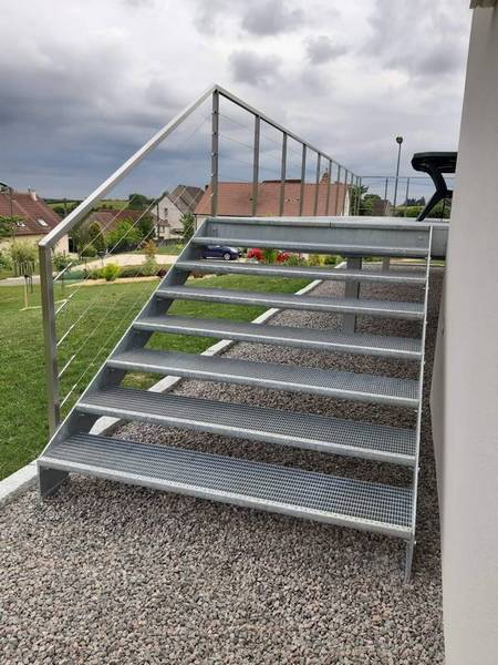 Pressroststufe perforierter Antrittskante